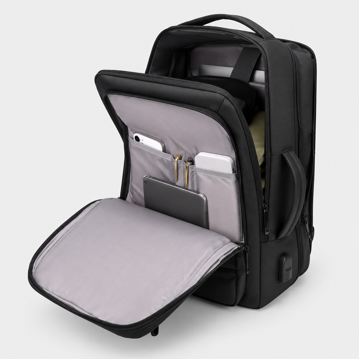 Rucsac de voiaj extensibil, aprobat pentru avion, cu pompă manuală