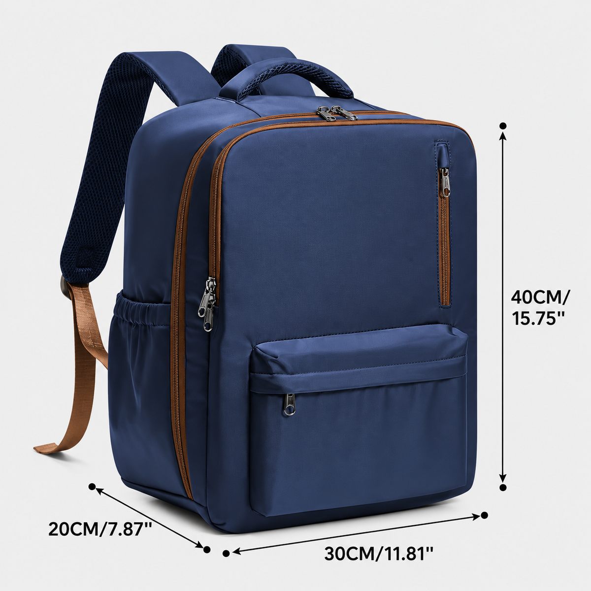 Dimensiuni - Rucsac de voiaj cu compresie prin vacuum, extensibil, de 40L, cu compartiment pentru laptop