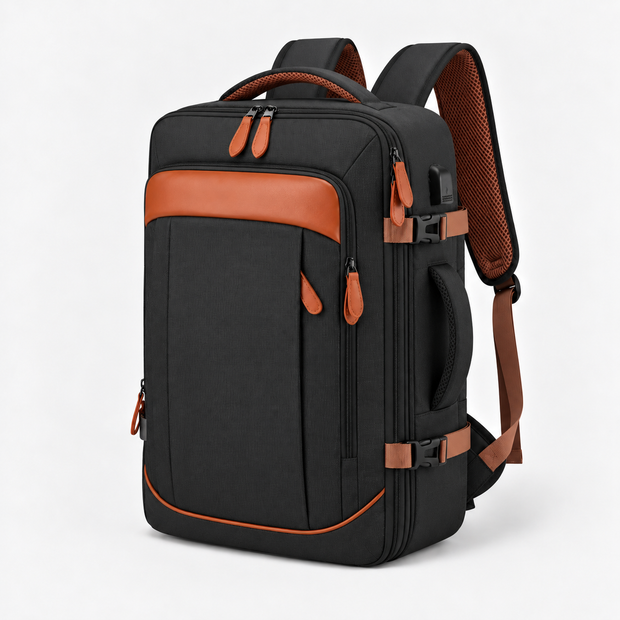 Rucsac de voiaj cu compresie prin vacuum, extensibil, de 40L, cu compartiment pentru laptop