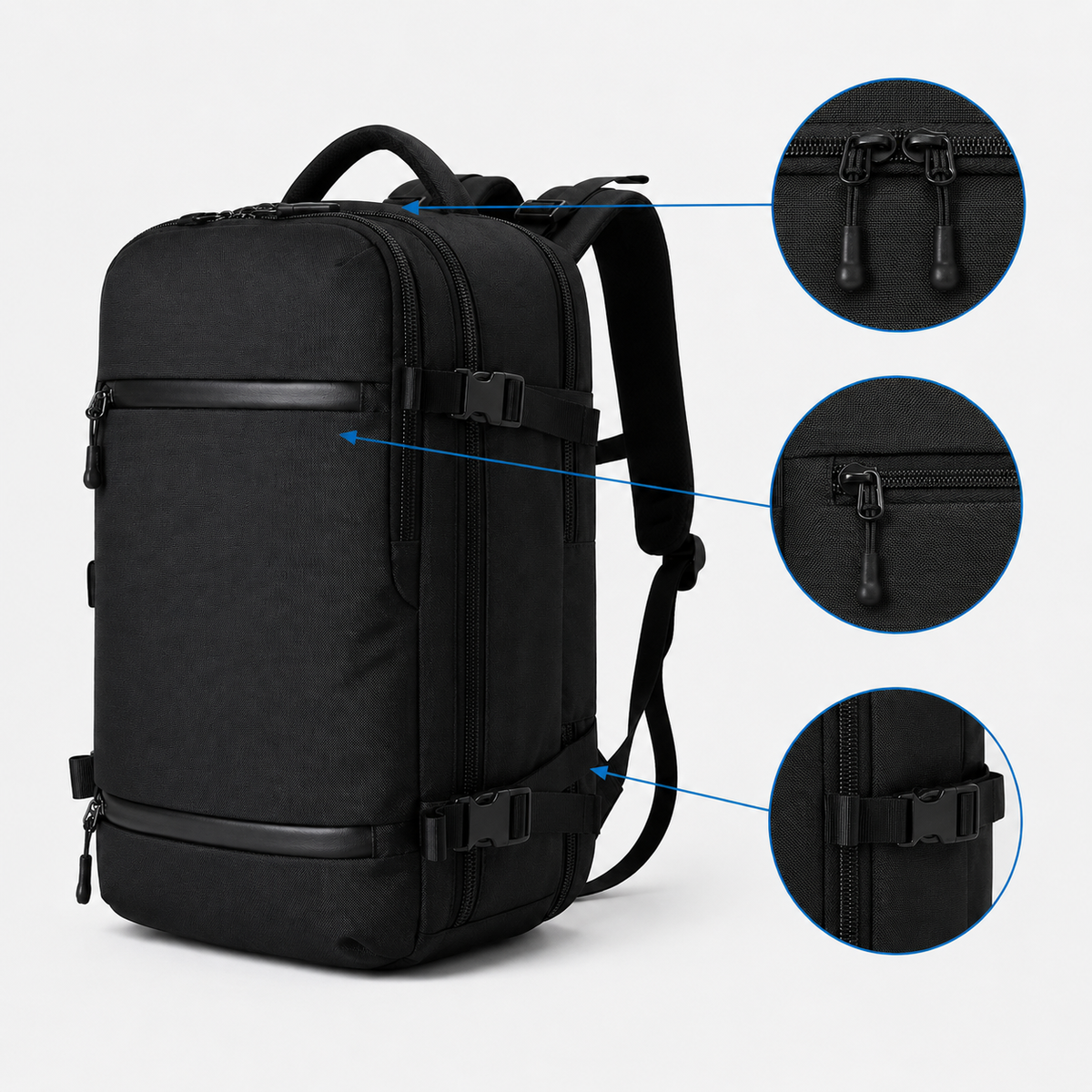 Rucsac de călătorie rezistent la apă de 17 inch cu compartiment pentru laptop