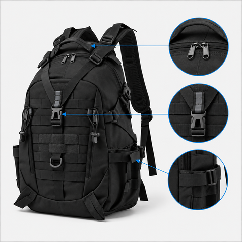 Rucsac tactic reflectorizant pentru exterior - Rucsac MOLLE impermeabil pentru drumeții și camping