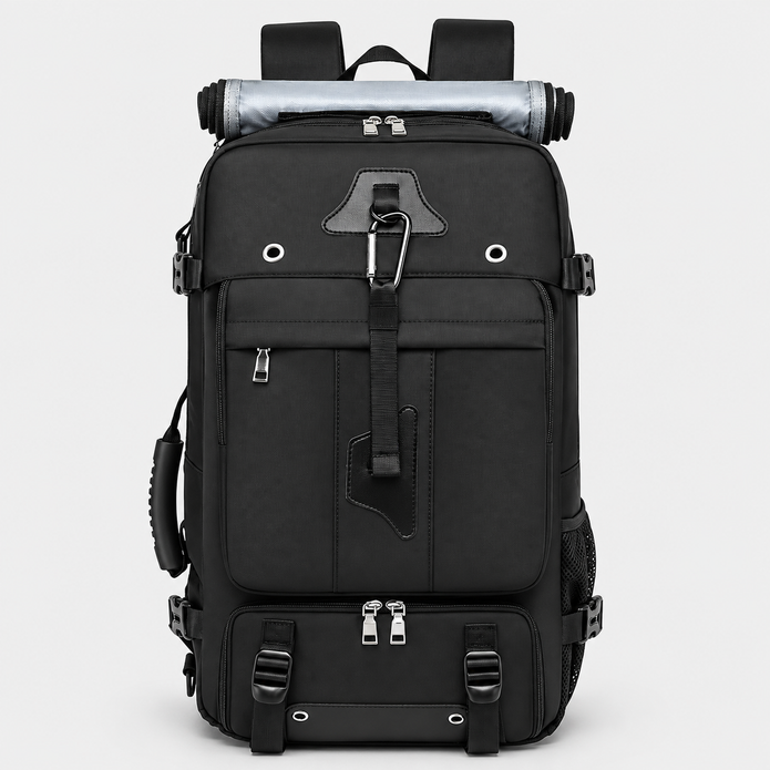 Rucsac de călătorie și geantă de voiaj multifuncțională de 55L cu compartiment pentru laptop de 17,3 inch