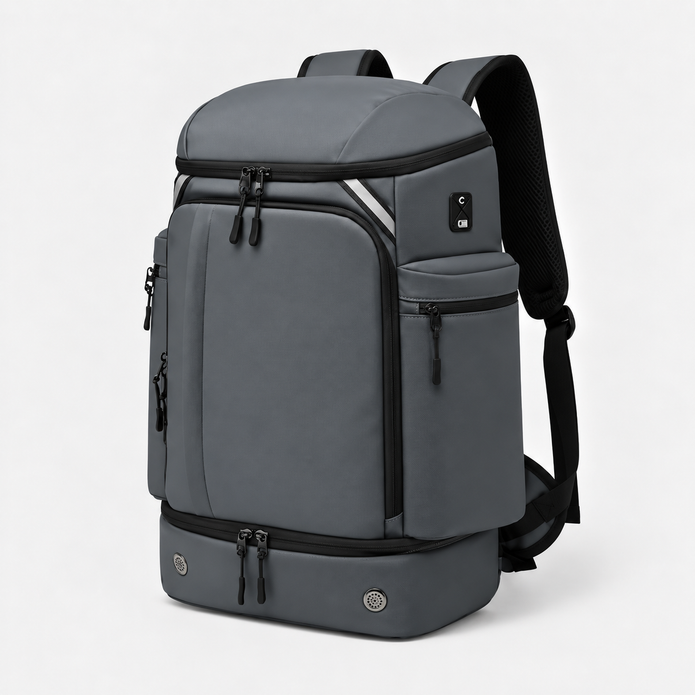 45L Large Capacity Travel Backpack with Shoe Compartment & USB Port