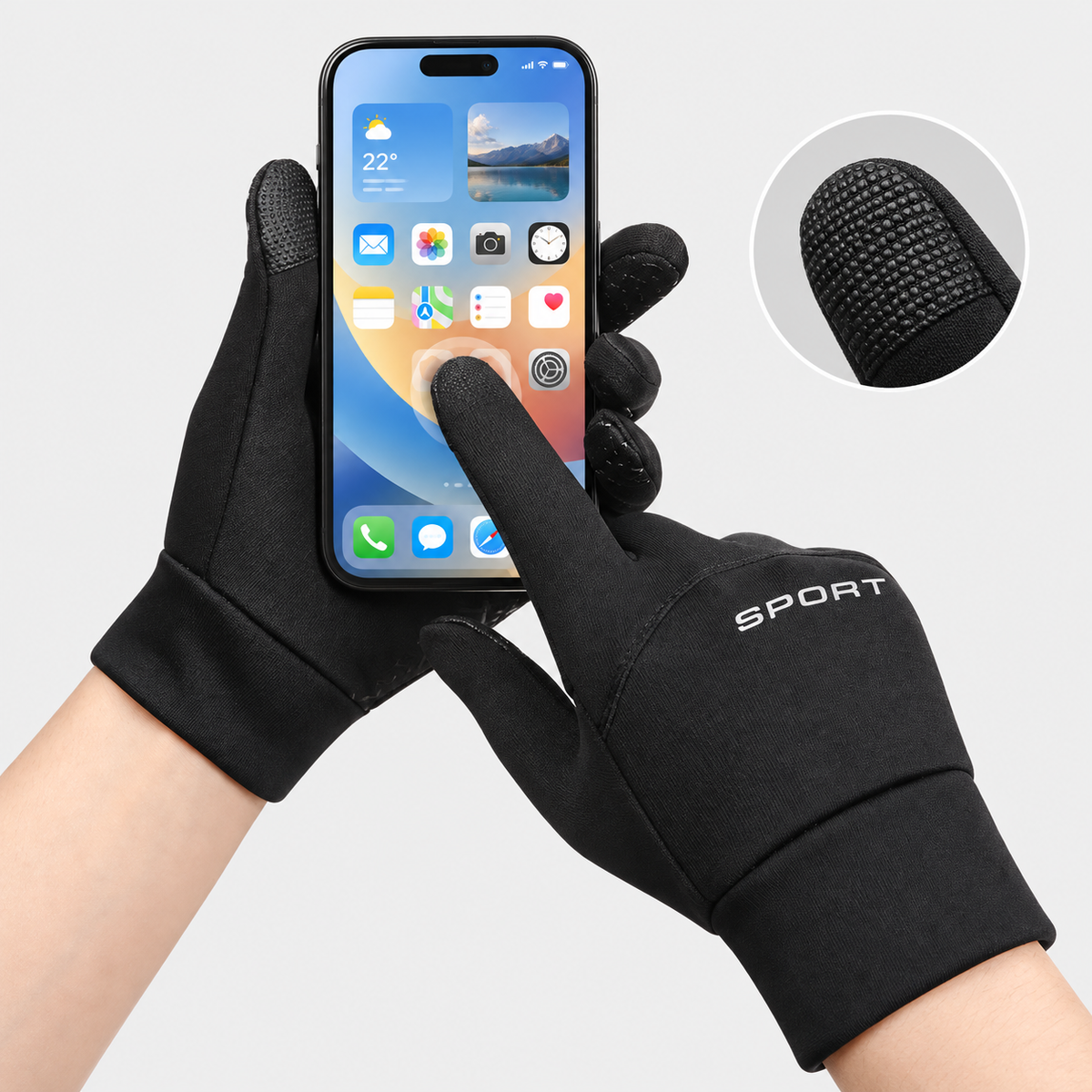 Water-Repellent Thermal Winter Gloves – Non-Slip Touchscreen Outdoor Sports Gloves