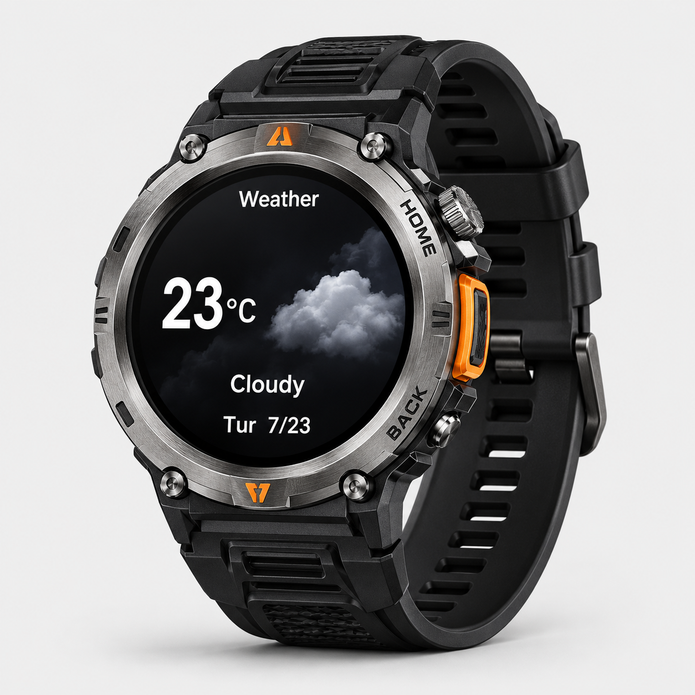 Tactical Outdoor Sports Smart Watch – Bluetooth Wireless Calling, 300mAh Long Battery Life & Fitness Tracker