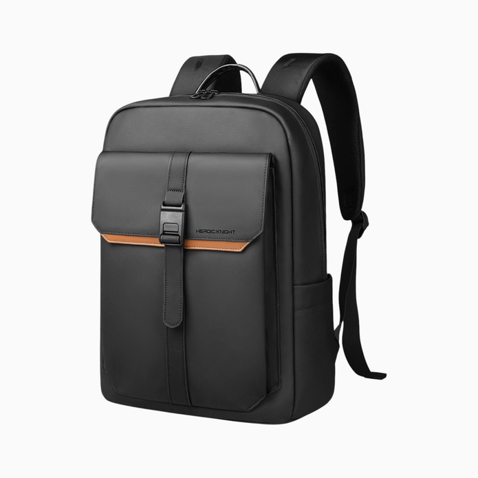 Zakelijke Oxford laptoprugzak zwart, vooraanzicht