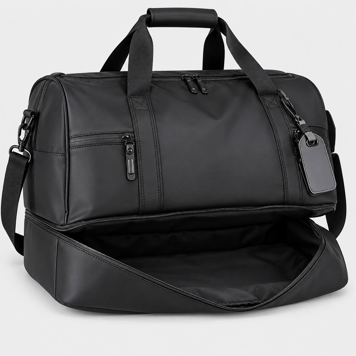Large Capacity Travel Duffle Bag with Shoe Compartment & Luggage Strap