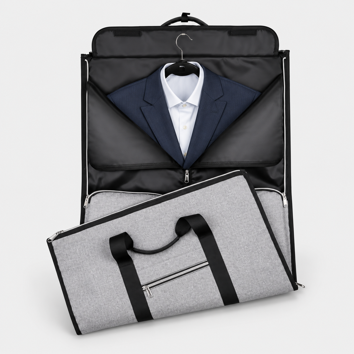 2-in-1 Convertible Garment Duffel Bag – Water-Repellent Carry-On Travel Bag with Garment Suit Storage