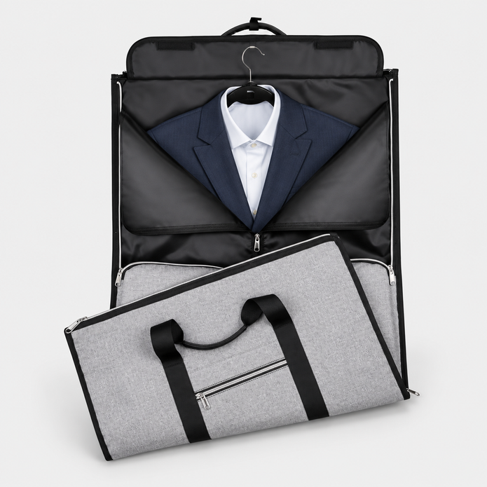 2-in-1 Convertible Garment Duffel Bag – Water-Repellent Carry-On Travel Bag with Garment Suit Storage