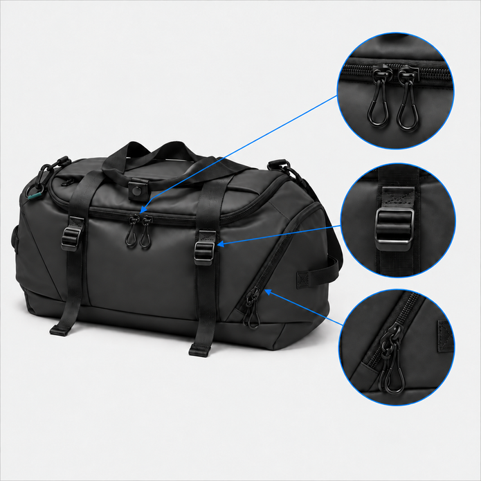 Rucsac de voiaj cu compresie prin vacuum, extensibil, de 40L, cu compartiment pentru laptop