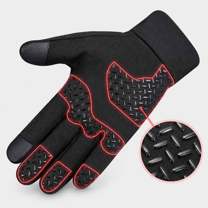 Water-Repellent Thermal Winter Gloves – Non-Slip Touchscreen Outdoor Sports Gloves