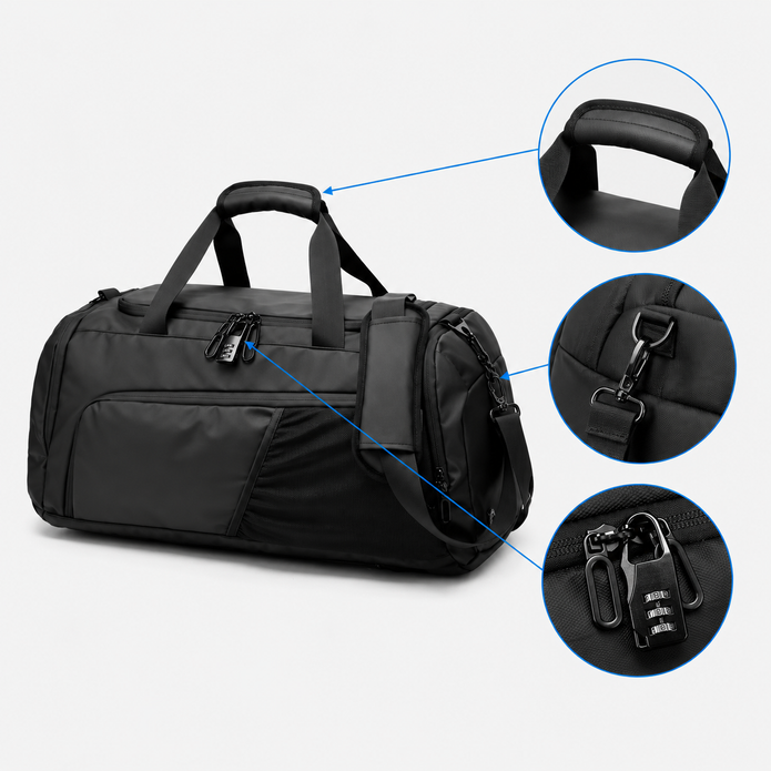 Multifunctional Carry-On Travel Backpack with Shoe Compartment