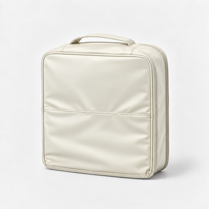 Borsa da viaggio portatile per articoli da toilette con fascia per il manico del bagaglio e scomparti multipli