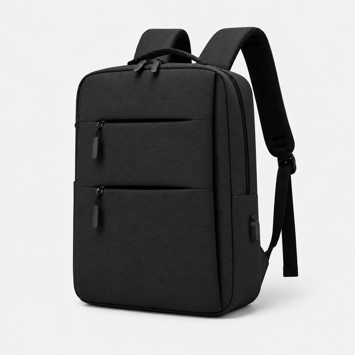 Rucsac de călătorie de afaceri cu fermoar dublu și port USB