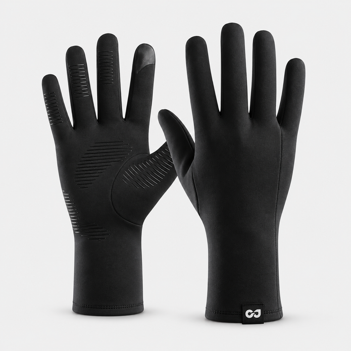 Lightweight Thermal Winter Sports Gloves – Windproof Touchscreen Running Gloves with Anti-Slip Silicone Grip