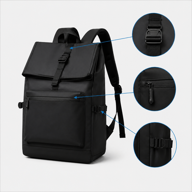 Multifunctional Travel Carry-On Backpack - Water-Resistant & Wet-Dry Separation Daypack