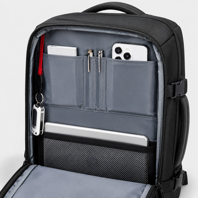 15.6-Inch Laptop Vacuum Compression Travel Backpack - Convertible Carry-On Bag