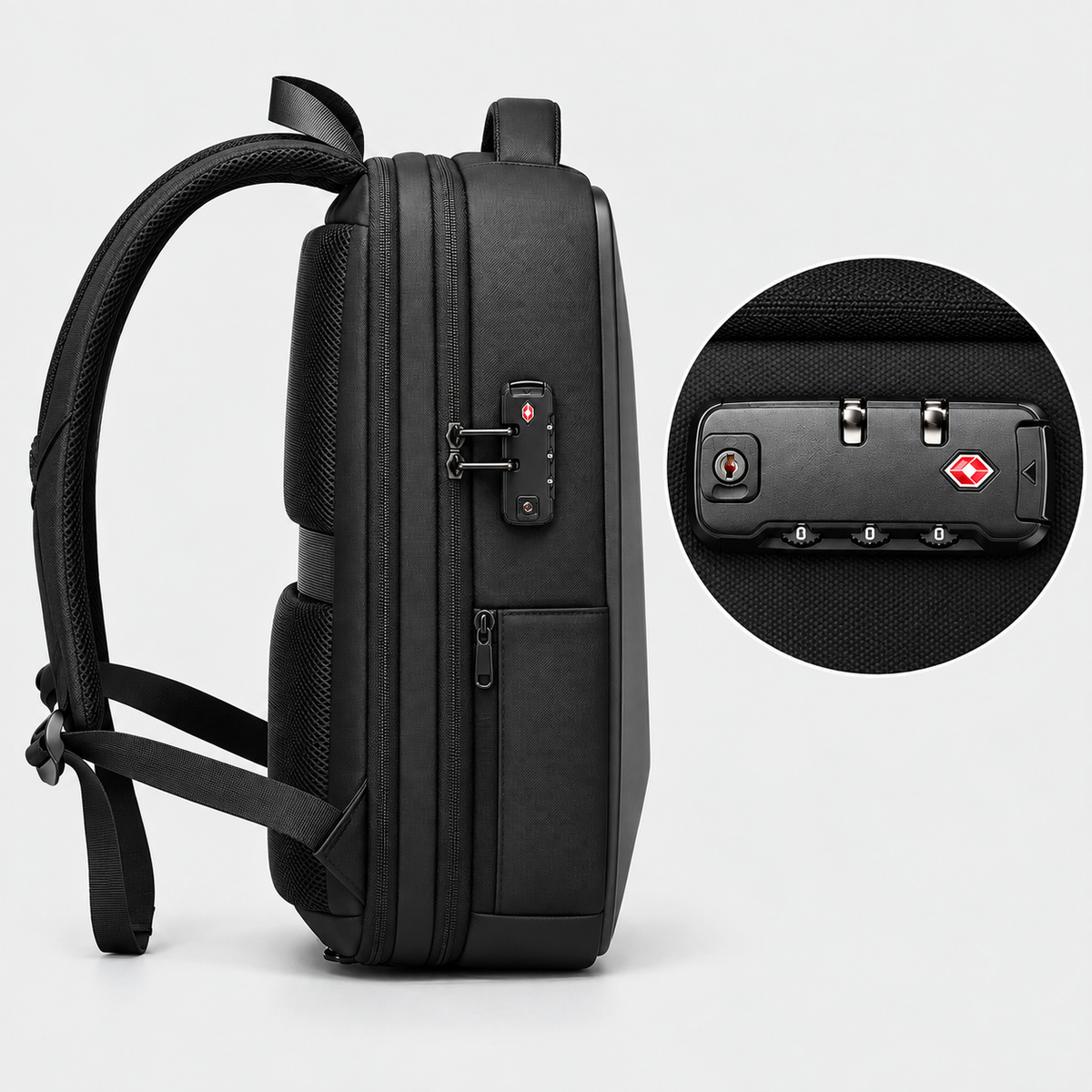 Rucsac de voiaj cu compresie prin vacuum, extensibil, de 40L, cu compartiment pentru laptop