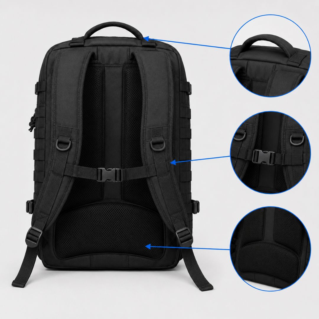 45L Tactical Backpack - Molle Assault Pack for Hiking & Camping