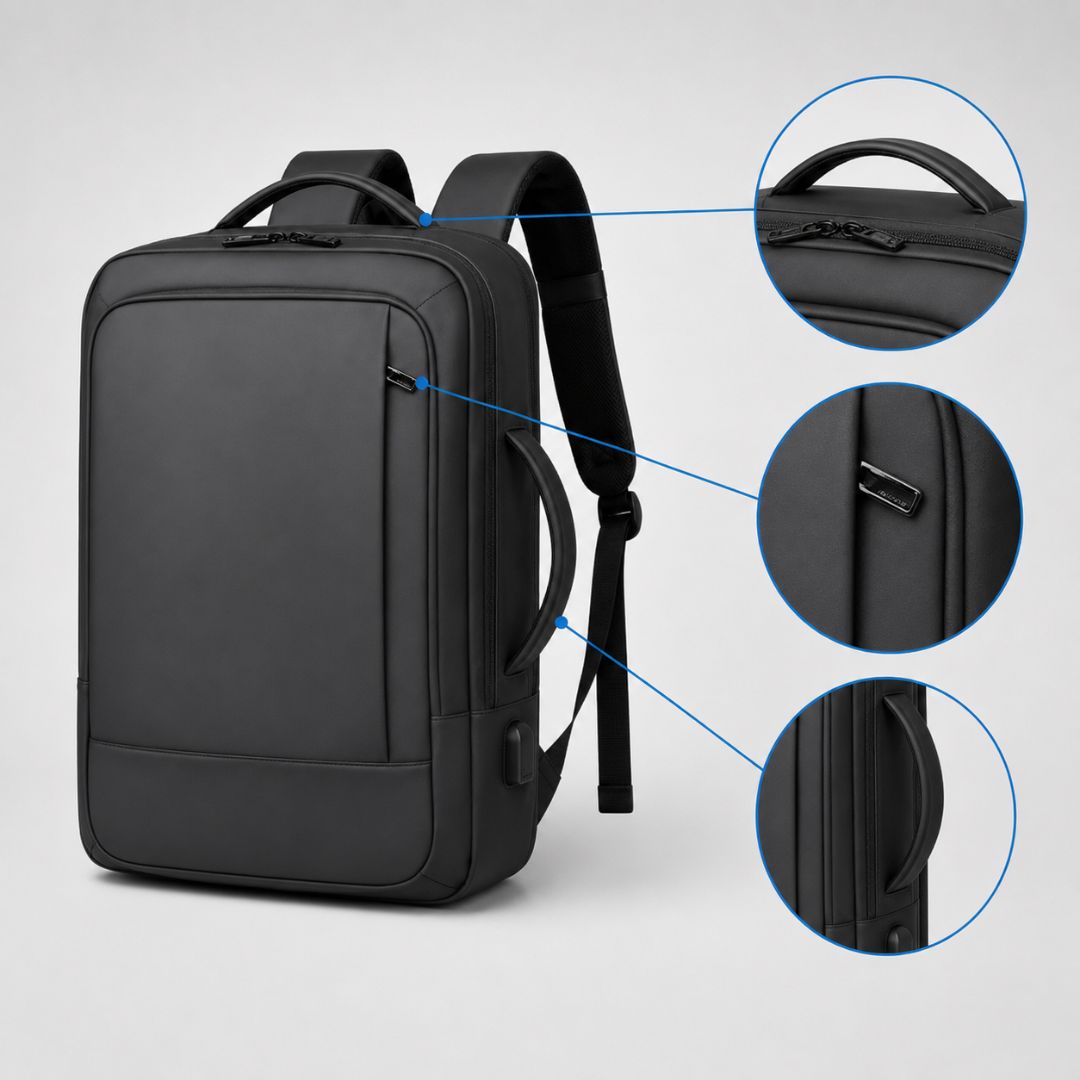 Large Capacity Business Backpack - Multifunctional Laptop Bag