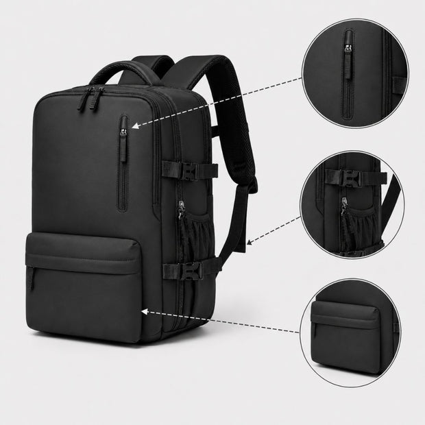 Large Capacity Travel Backpack with 16 Inch Laptop Compartment & Shoe Pocket