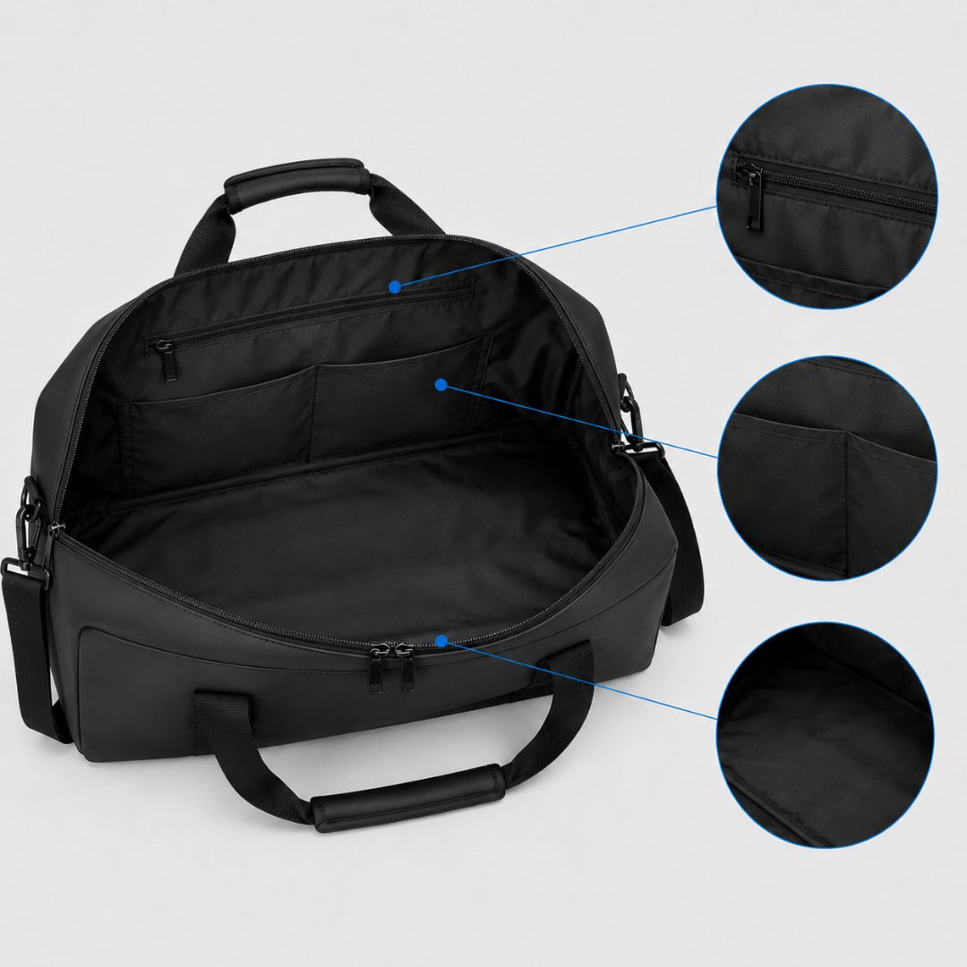 Sports Gym Bag - Large Capacity Duffel Bag with Shoe Storage