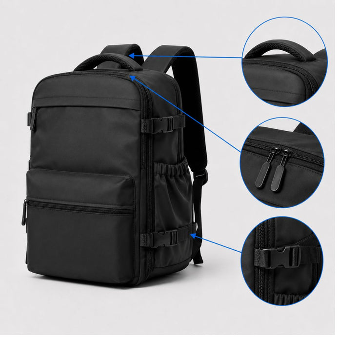 Expandable Vacuum Travel Backpack - Large Capacity Softback Design