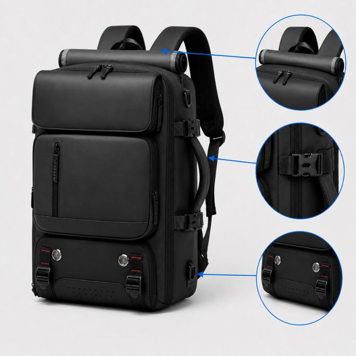 Vacuum Compression Backpack - Space-Saving Design for Travel & Commuting