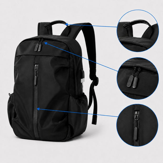 Water-Repellent Anti-Theft Laptop Backpack with USB Port