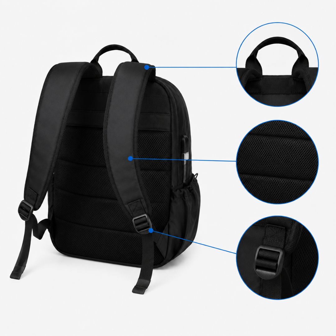 Water-Repellent Anti-Theft Laptop Backpack with USB Port