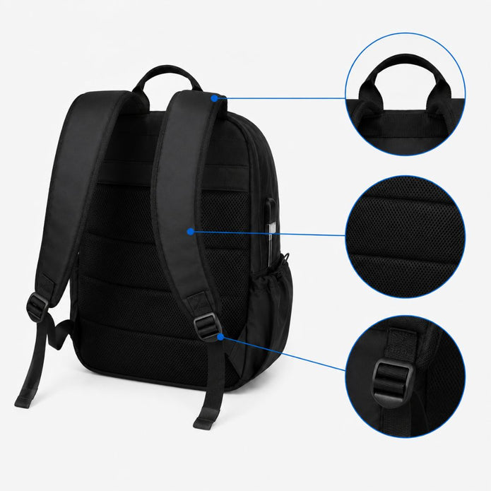 Water-Repellent Anti-Theft Laptop Backpack with USB Port