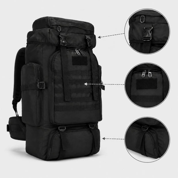 Large Capacity Tactical Mountaineering Backpack - 80L/100L Outdoor Climbing Bag