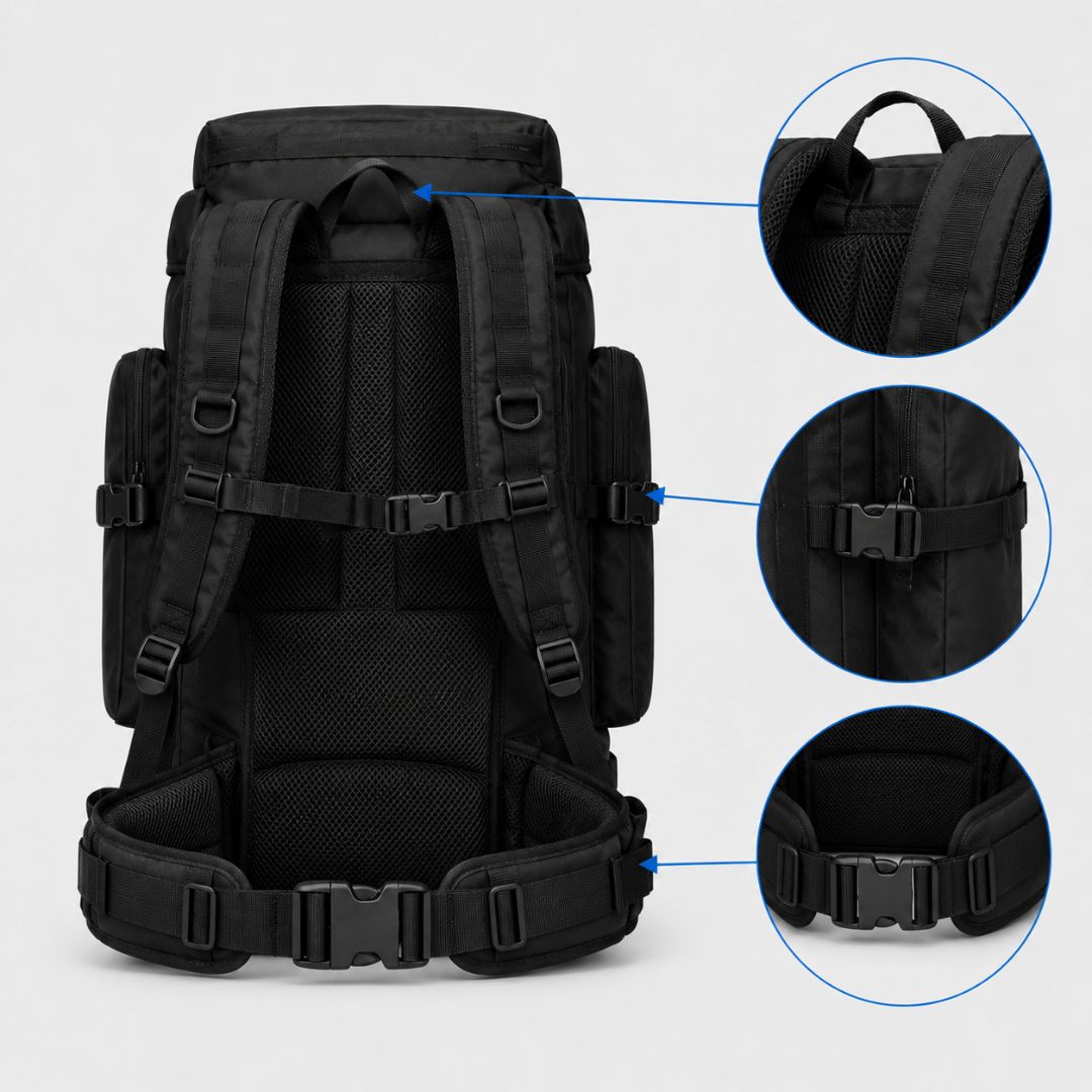 Large Capacity Tactical Mountaineering Backpack - 80L/100L Outdoor Climbing Bag