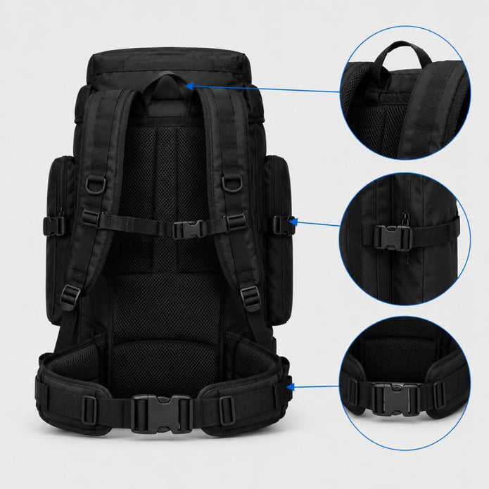 Large Capacity Tactical Mountaineering Backpack - 80L/100L Outdoor Climbing Bag