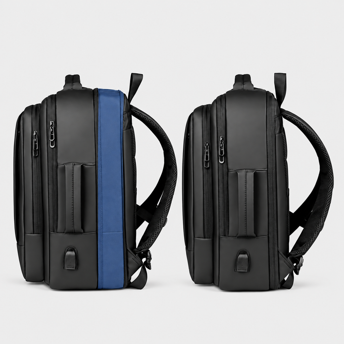 Rucsac de voiaj cu compresie prin vacuum, extensibil, de 40L, cu compartiment pentru laptop