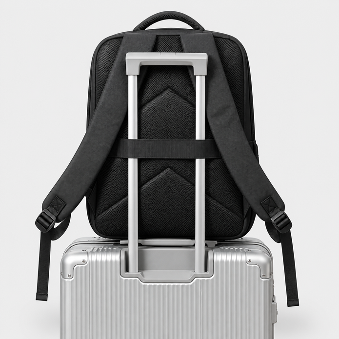 Zaino da viaggio espandibile, omologato per l'aereo, con pompa manuale