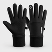 Cold-Weather Thermal Sports Gloves – Non-Slip Touchscreen Gloves with Ribbed Wrist Guard