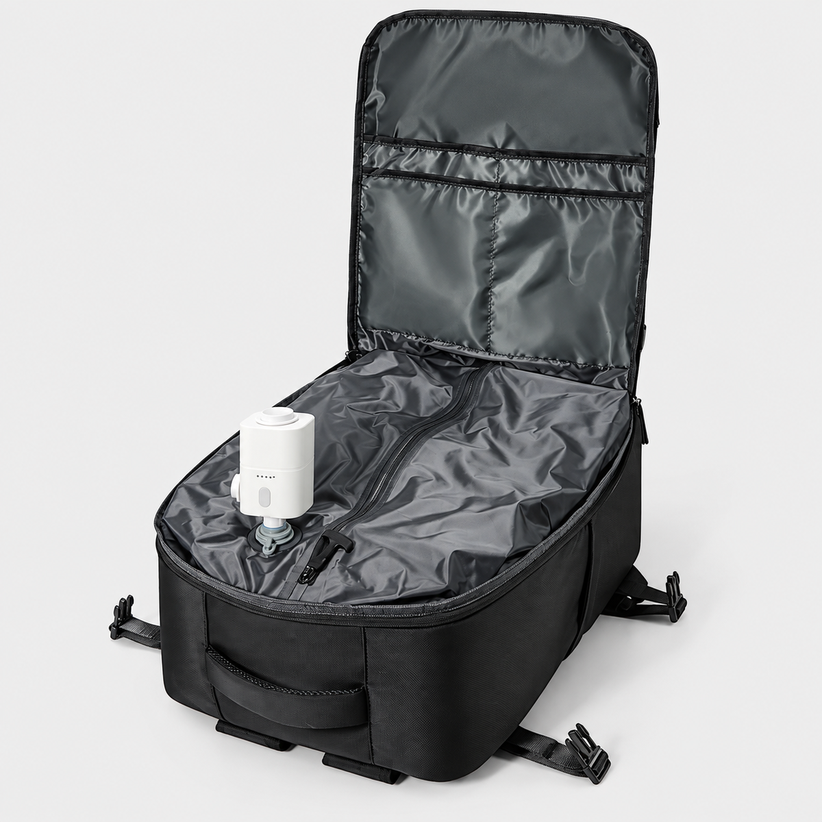 Vacuum Compression Flight Approved Travel Backpack with Electric Pump