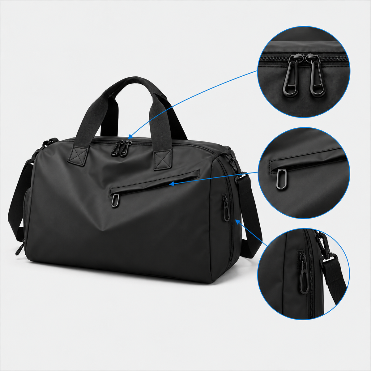 Rucsac de voiaj extensibil, aprobat pentru avion, cu pompă manuală