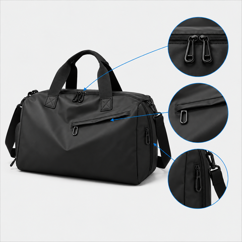 Rucsac de voiaj extensibil, aprobat pentru avion, cu pompă manuală