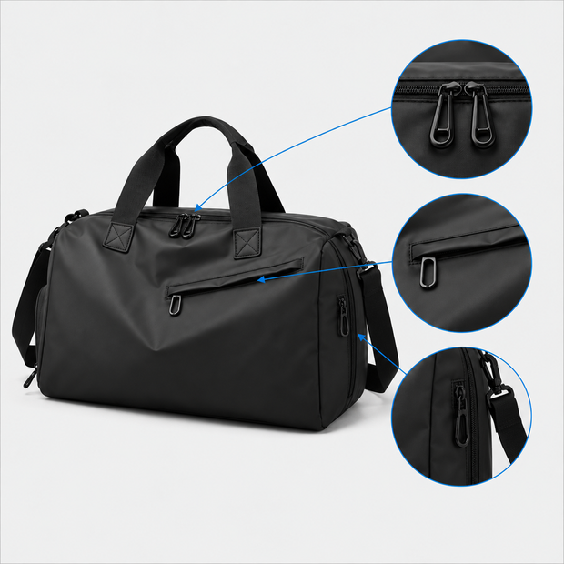 Rucsac de voiaj extensibil, aprobat pentru avion, cu pompă manuală