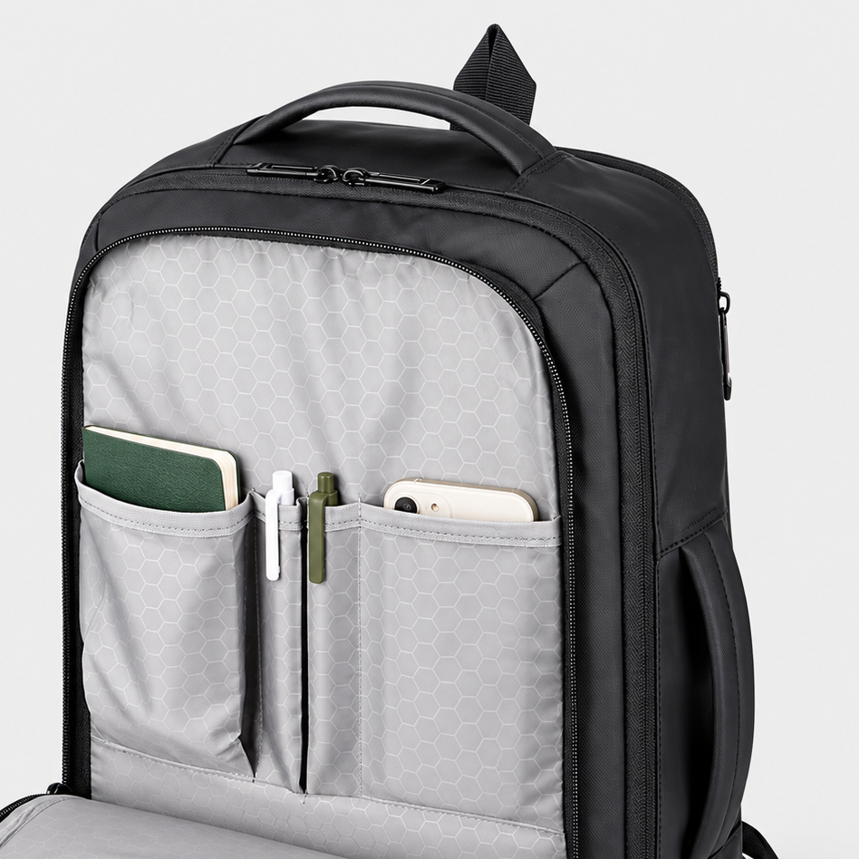 Rucsac de voiaj cu compresie prin vacuum, extensibil, de 40L, cu compartiment pentru laptop
