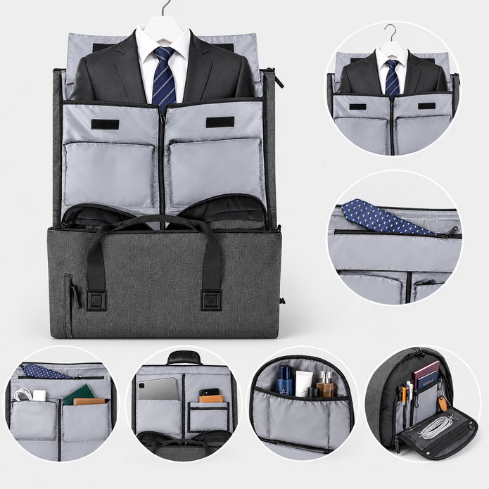 Borsa porta-abiti da viaggio convertibile da 36L con tracolla