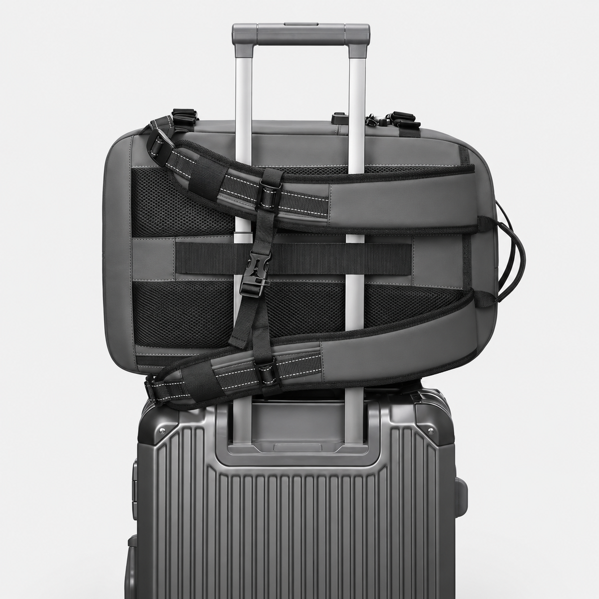 Rucsac de voiaj extensibil cu compresie prin vid de 60L, cu pompă de aer electrică și încuietoare TSA