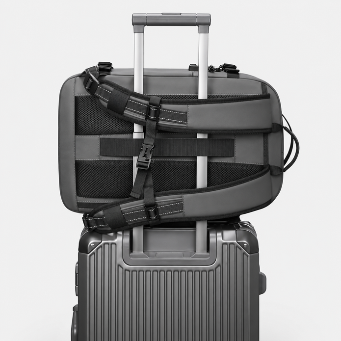 Rucsac de voiaj extensibil cu compresie prin vid de 60L, cu pompă de aer electrică și încuietoare TSA