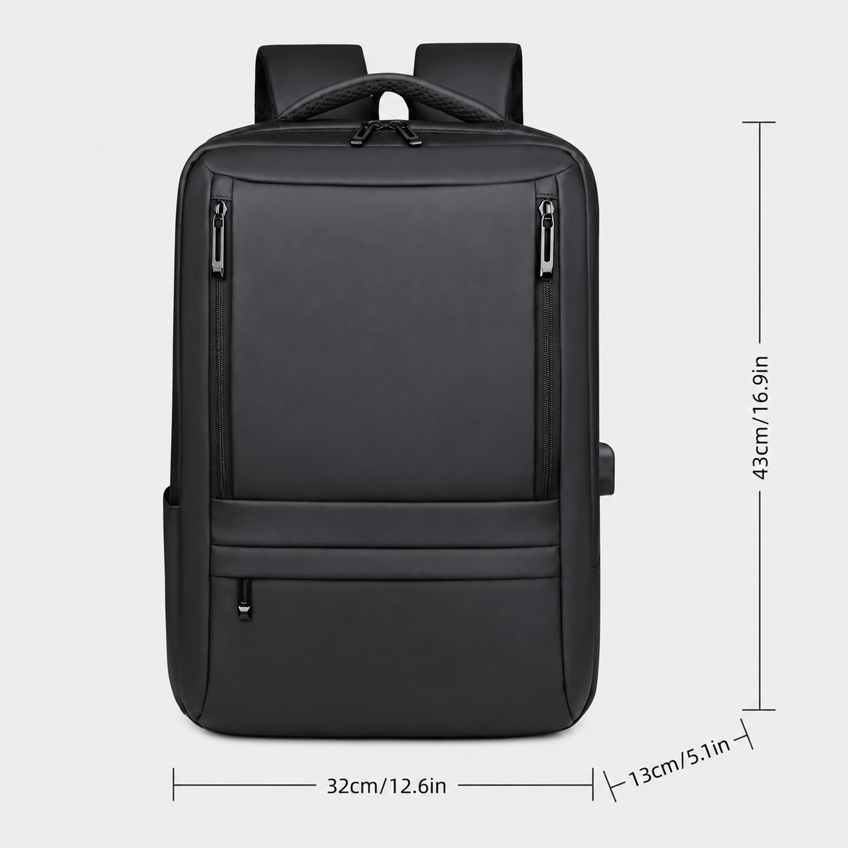 Dimensiuni - Rucsac de voiaj cu compresie prin vacuum, extensibil, de 40L, cu compartiment pentru laptop