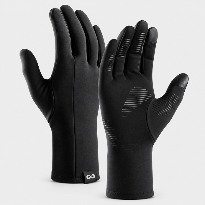Lightweight Thermal Winter Sports Gloves – Windproof Touchscreen Running Gloves with Anti-Slip Silicone Grip