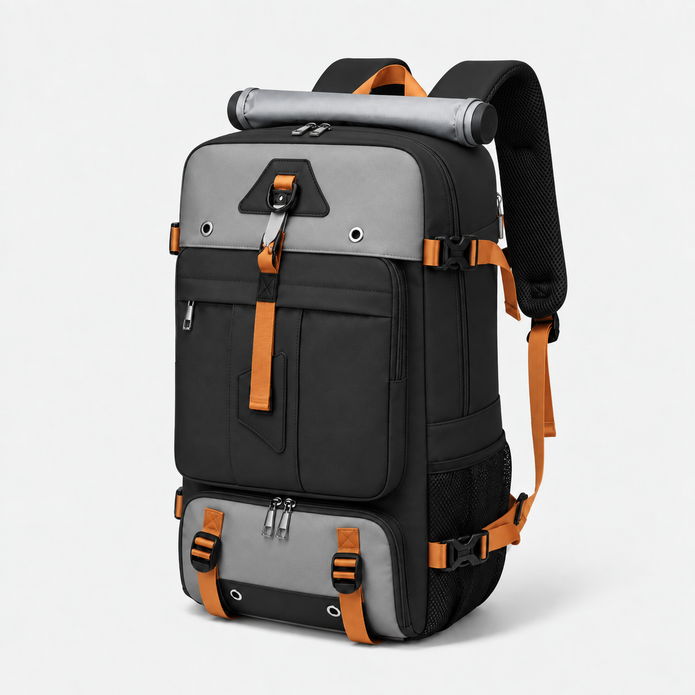 Rucsac de călătorie și geantă de voiaj multifuncțională de 55L cu compartiment pentru laptop de 17,3 inch