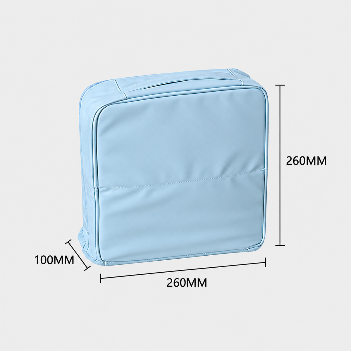 Dimensioni - Borsa da viaggio portatile per articoli da toilette con fascia per il manico del bagaglio e scomparti multipli