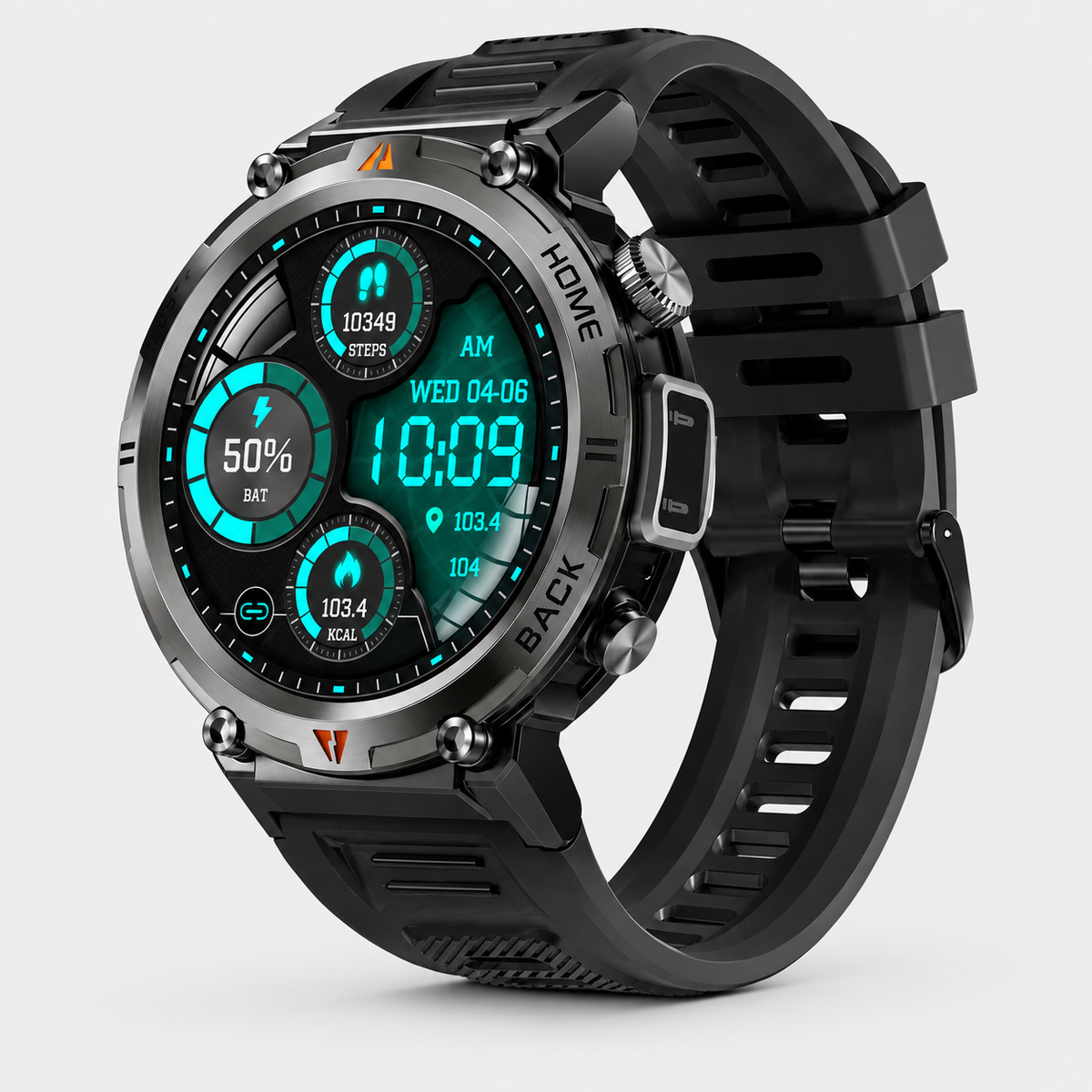 Tactical Outdoor Sports Smart Watch – Bluetooth Wireless Calling, 300mAh Long Battery Life & Fitness Tracker